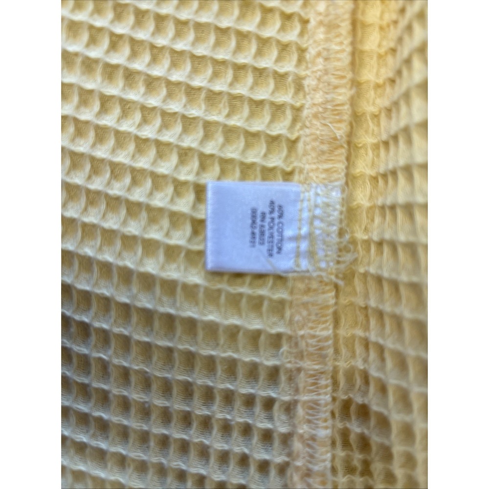 CHRISTOPHER & BANKS WOMEN'S YELLOW COTTON WAFFLE WEAVE CASUAL JACKET SIZE Large - Picture 9 of 12